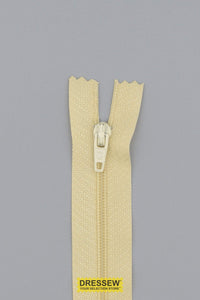 #2 Closed End Zipper 18cm (7") Light Tan