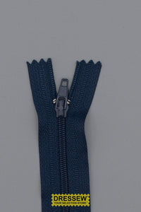 #3 Fine Coil Closed End Zipper 30cm (12") Navy