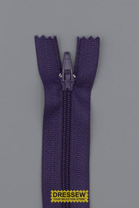 #3 Fine Coil Closed End Zipper 35cm (14") Eggplant