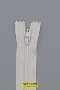 #3 Fine Coil Closed End Zipper 45cm (18") Snow White