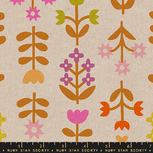 Favorite Flowers Canvas Meadow By Ruby Star Society For Moda Unbleached