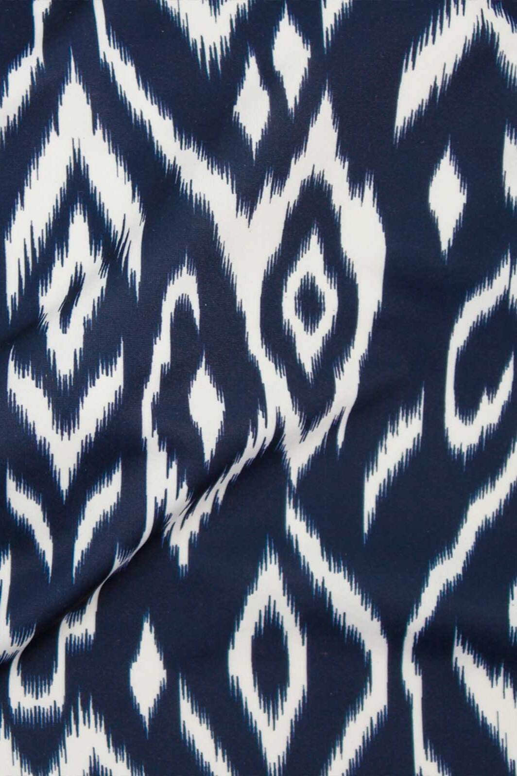 Abstract Ikat Lycra Navy / White