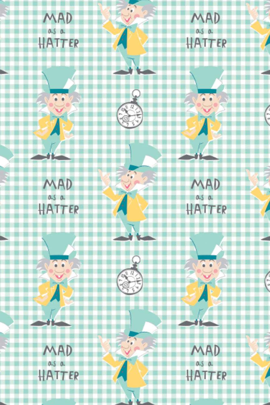 Alice In Wonderland Mad As A Hatter Aqua