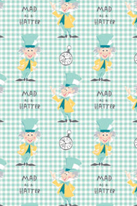 Alice In Wonderland Mad As A Hatter Aqua