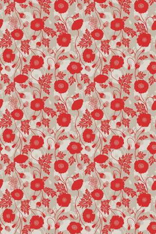 Allover Poppies By Lewis & Irene Natural