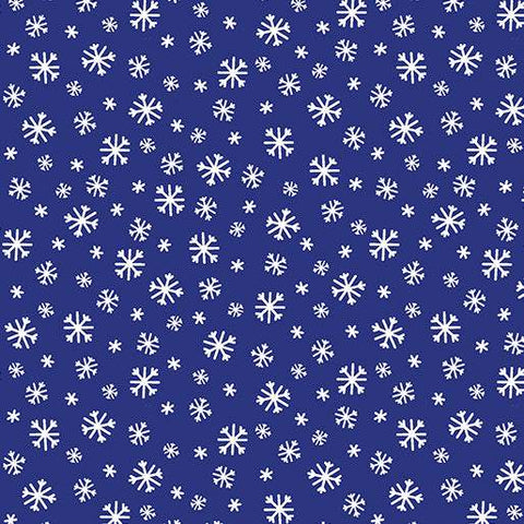 Arctic Friends Frosty Flakes By Kanvas For Benartex Digitally Printed Royal