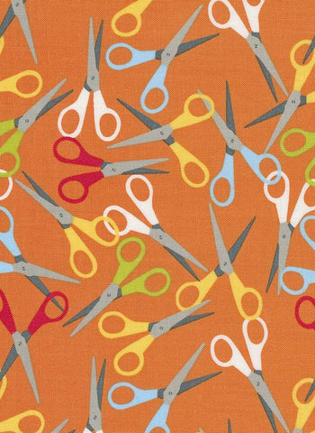 Back To School Scissors By Stacy Iest Hsu For Moda Orange