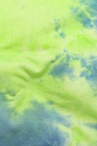 Bamboo Tie Dye French Terry Lime / Blue