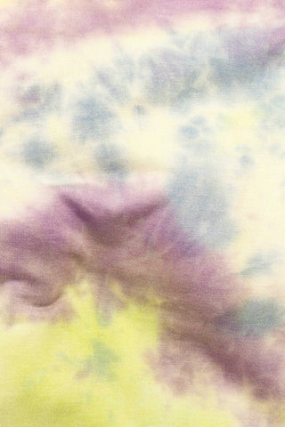 Bamboo Tie Dye French Terry Lime / Purple