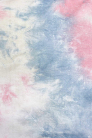 Bamboo Tie Dye Lycra Ecru / Pink / Blue