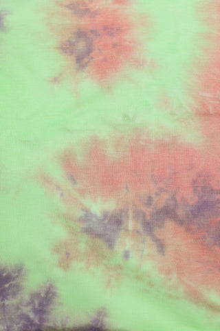 Bamboo Tie Dye Lycra Lime / Mauve