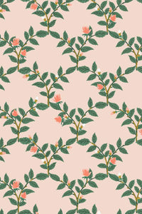 Bramble Arbor Rose By Rifle Paper Co. For Cotton + Steel Blush / Metallic
