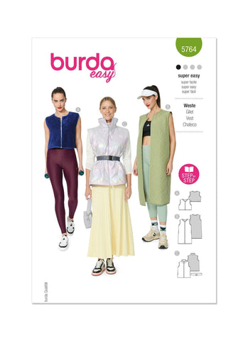 Burda - 5764 Ladies Waistcoats and Vest