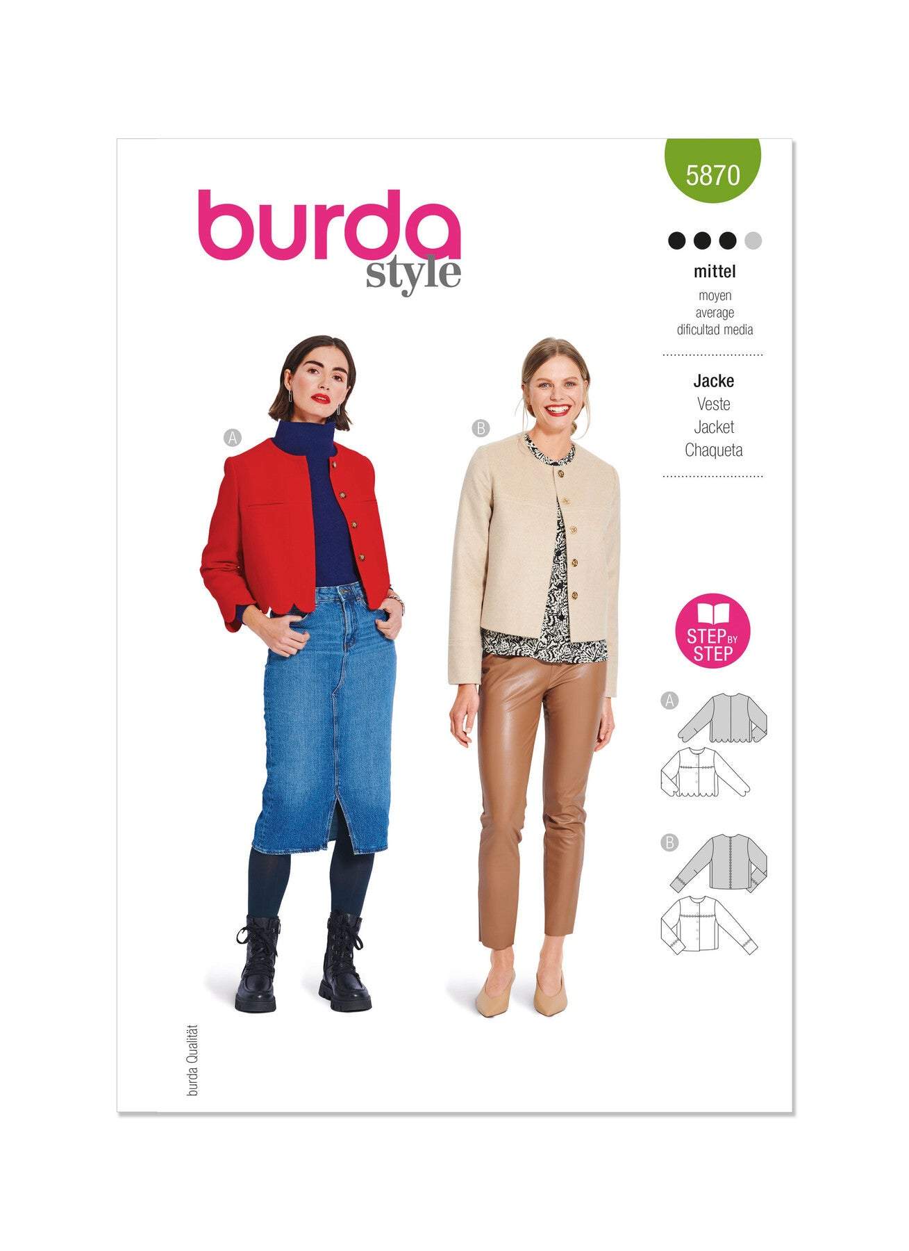 Burda - 5870 Misses' Jacket