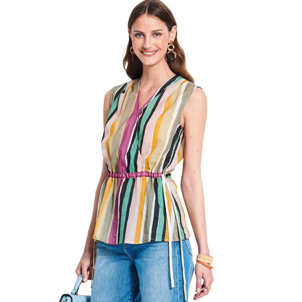 Burda - 5914 Sleeveless Jumpsuit and Blouse with Elastic Waist