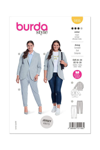 Burda - 5935 Plus Size Jacket and Pants