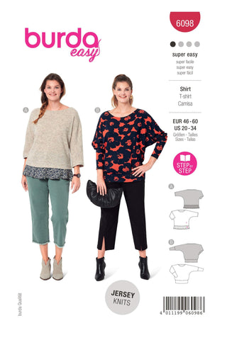 Burda - 6098 Top with Dolman Sleeves