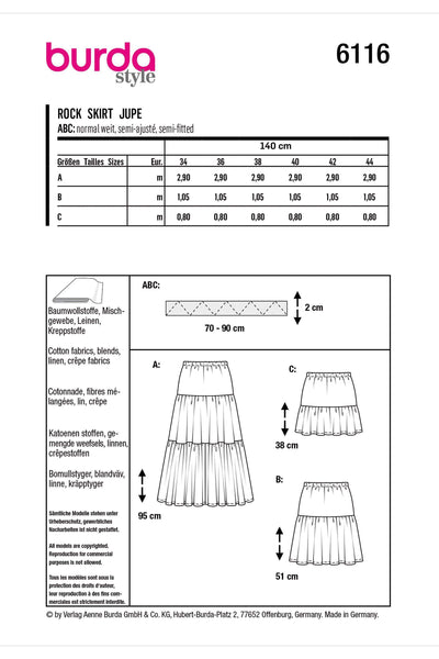 Burda - 6116 Skirts