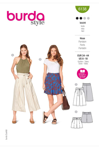 Burda - 6138 Culottes & Trousers