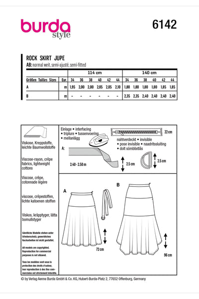 Burda - 6142 Skirts