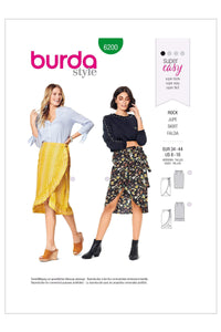 Burda - 6200 Wrap Skirt with Waistband and Tie Bands