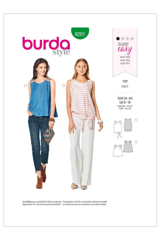 Burda - 6201 Tank Top – Flared Form