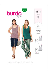 Burda - 6231 Top with Rounded Neckline