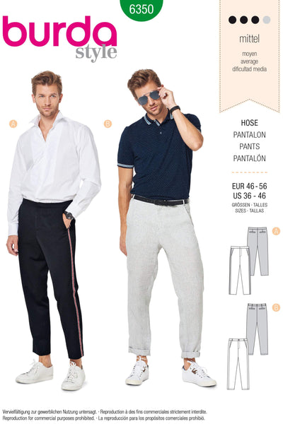 Burda - 6350 Men’s Pants/Trousers