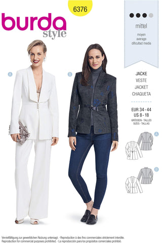 Burda - 6376 Couture Blazer with an Interesting Collar