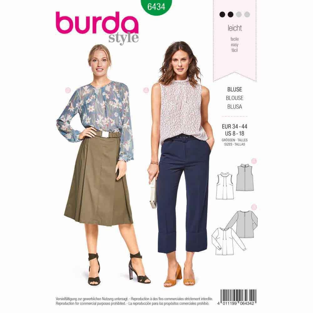 Burda - 6434 Blouse - Neckline Pleats