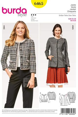 Burda - 6465 Ladies Coat