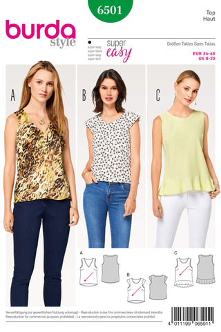 Burda - 6501 Ladies Top