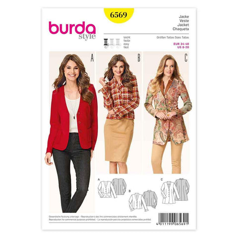 Burda - 6569 Ladies Jacket