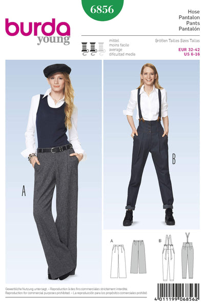 Burda - 6856 Ladies Pants Young