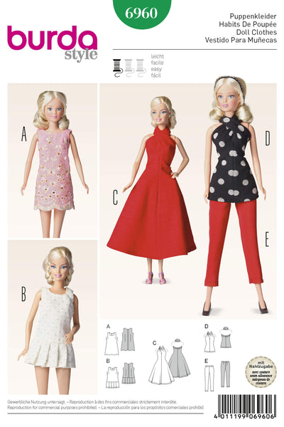 Burda - 6960 Doll Clothes