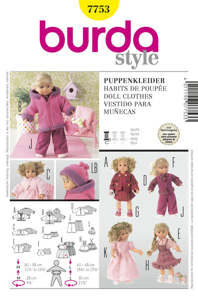 Burda - 7753 Doll Clothes