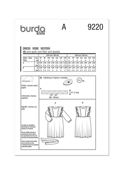 Burda - 9220 Children's Dress