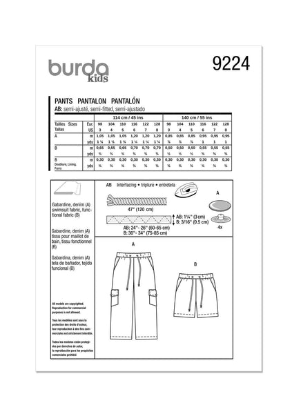 Burda - 9224 Children's Pants