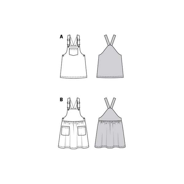 Burda - 9287 Children's Bibbed Skirts – Pinafore