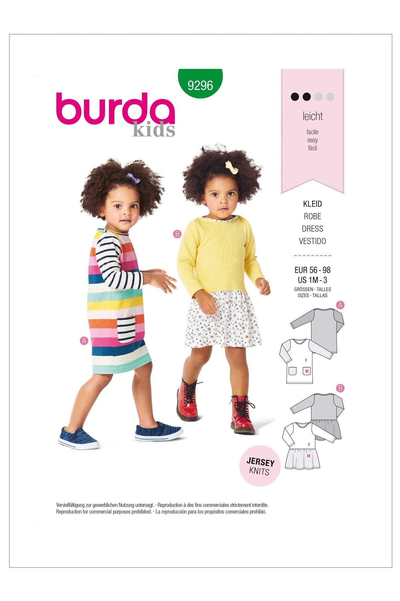 Burda - 9296 Child Shirtdress with Pockets – Gathered Skirt