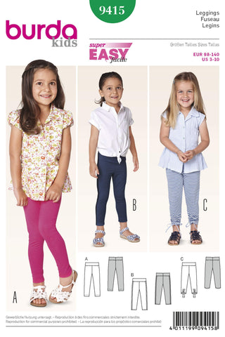 Burda - 9415 Toddlers Leggings