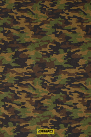 Camouflage Flannelette Green / Brown