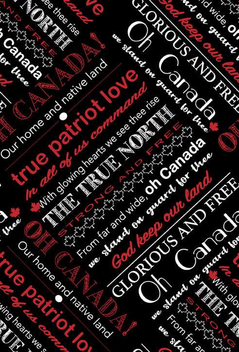 Canadian Road Trip Anthem By Hoffman Exclusive For Trendtex Fabrics Digital Black / Multi