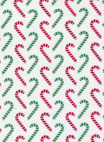 Candy Cane Lane Candy Cane By April Rosenthal For Moda Snow / Multi