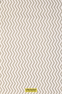 Chevron Brushed Cotton White / Stone