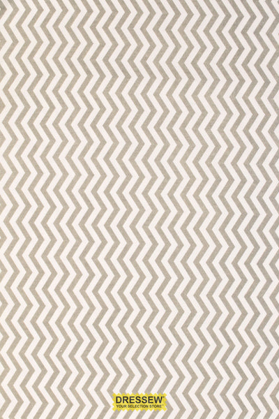 Chevron Brushed Cotton White / Stone