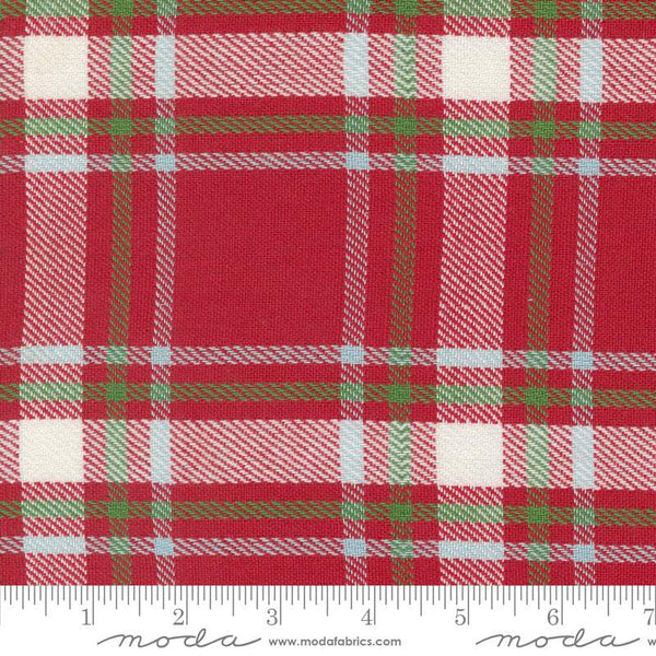 Classic Retro Holiday Tea Toweling By Stacy Iest Hsu For Moda Red Plaid