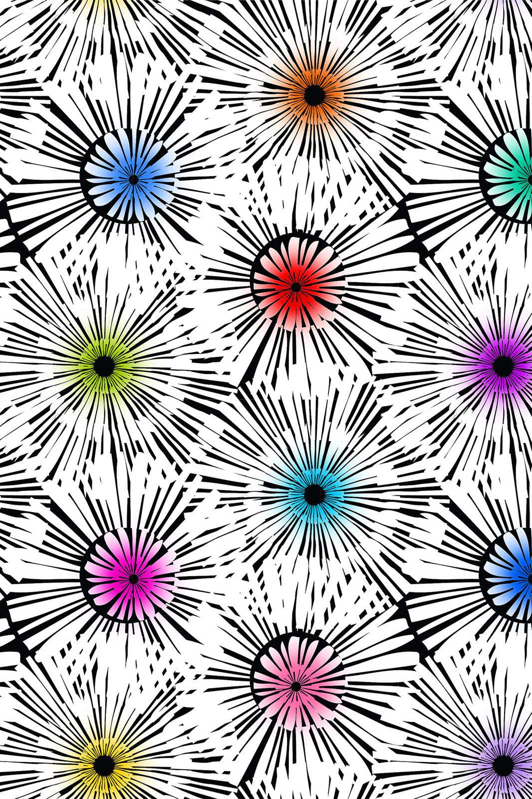 Colourful Burst White / Multi
