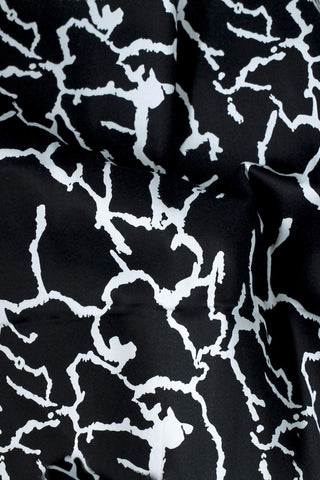 Crackle Bloom Sateen Black / White