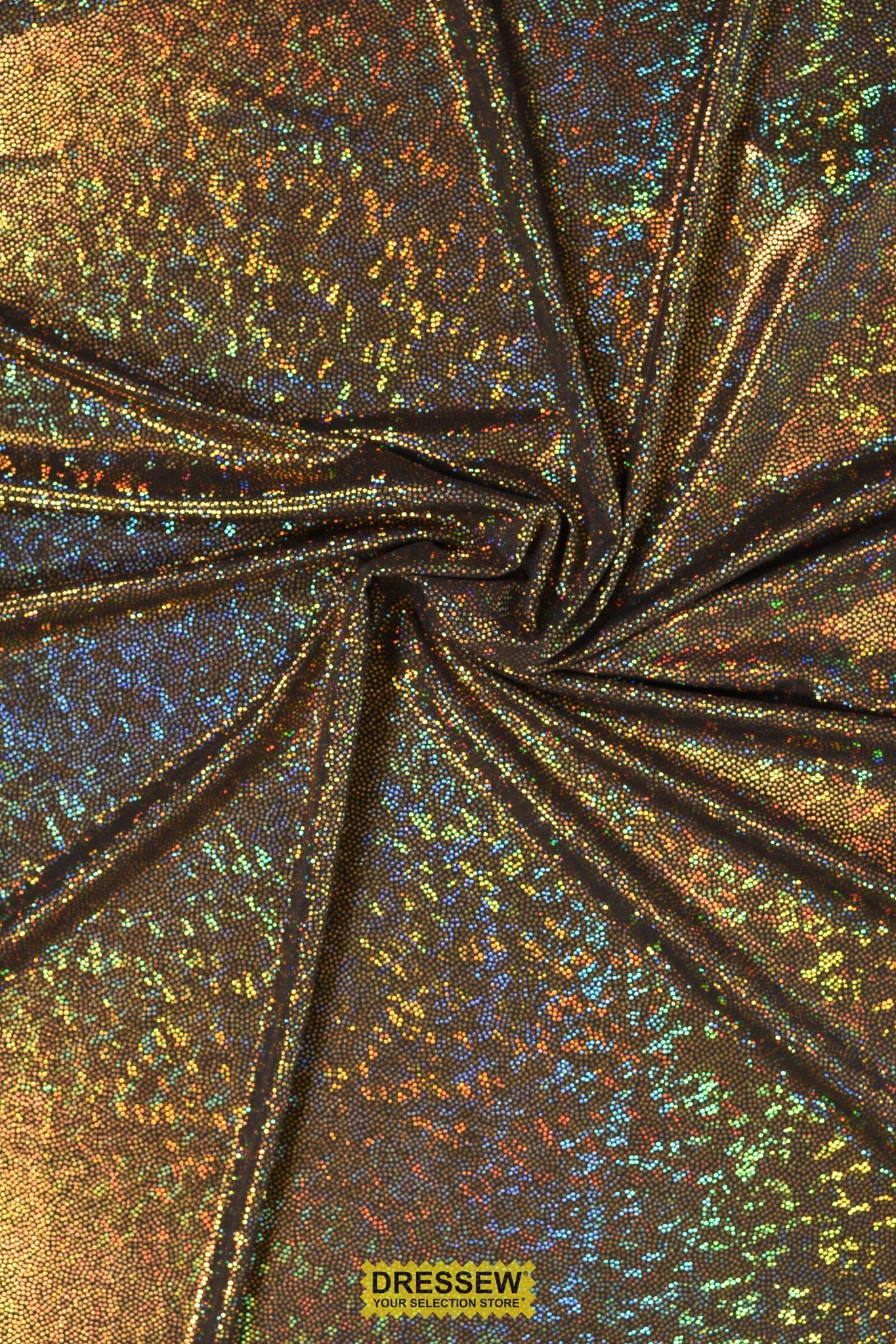 Crackle Lycra Charcoal / Gold Hologram